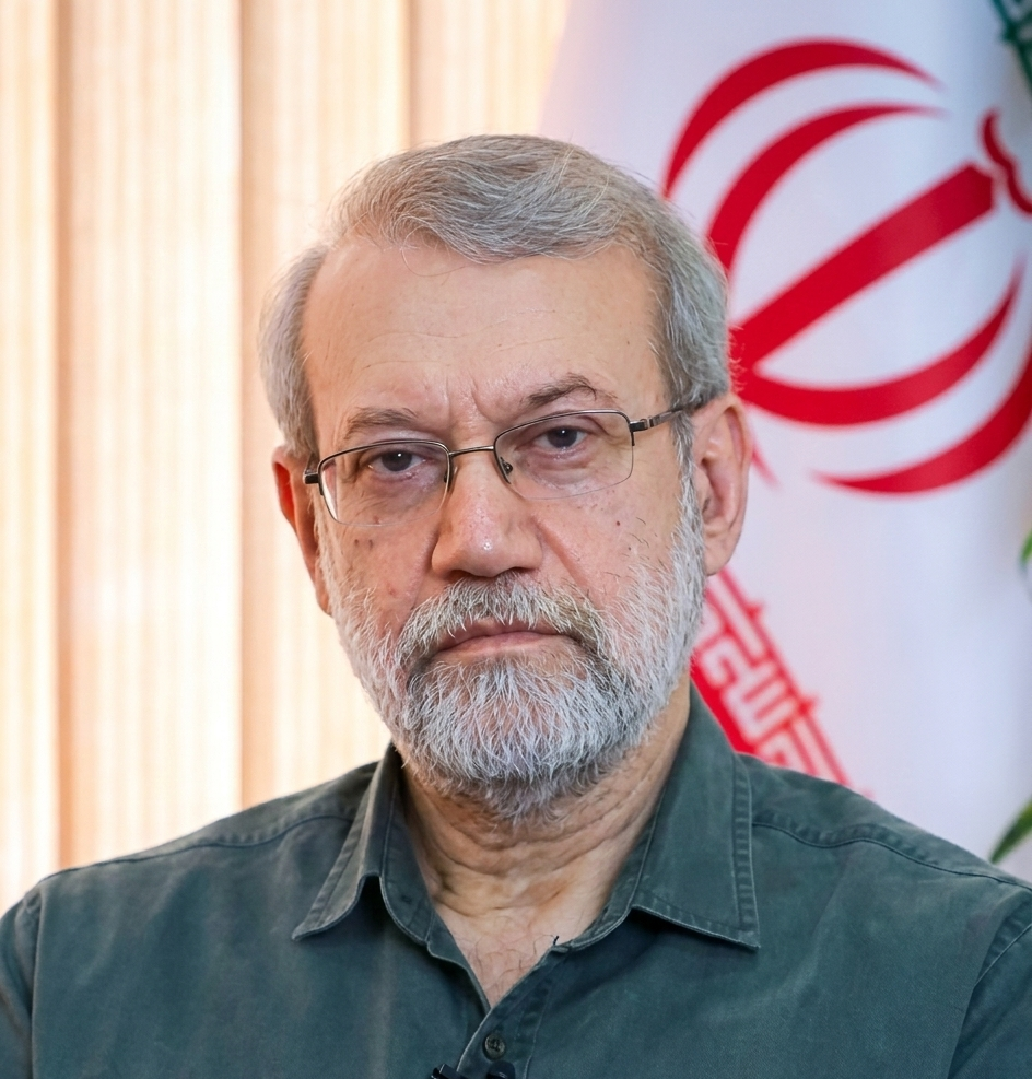 Ali Larijani delivering a speech during a parliamentary session.