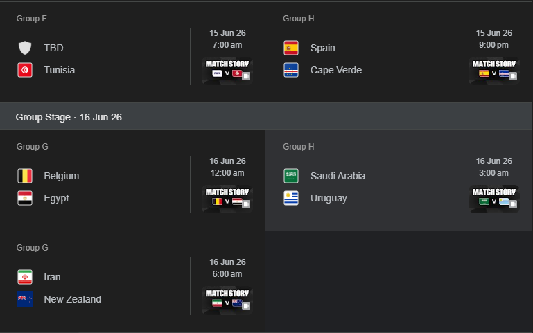 Screenshots of fifa2026 matches