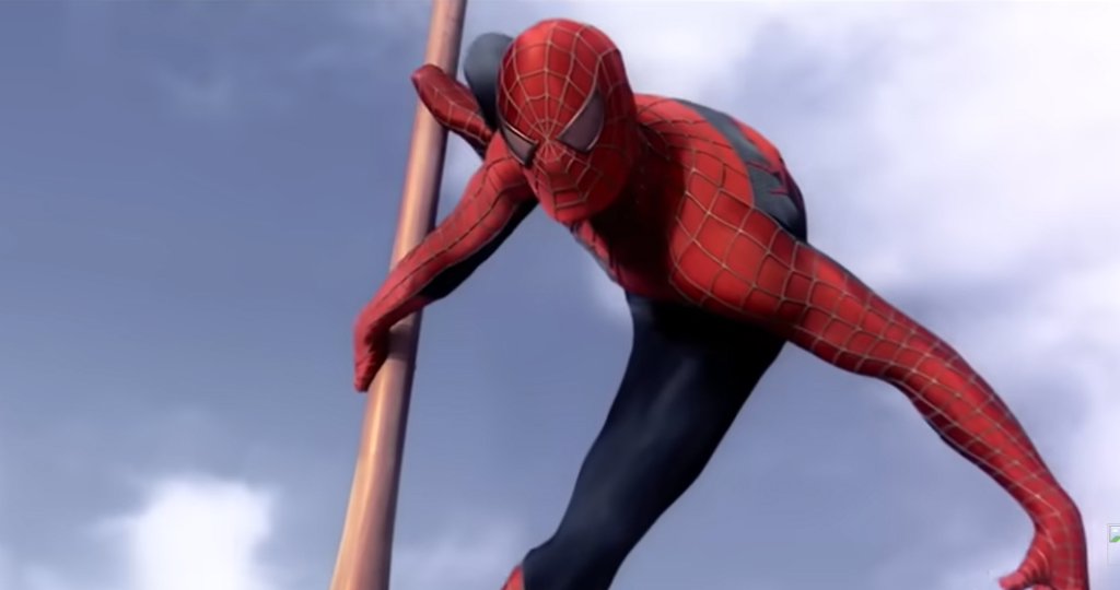 Spider-Man swinging through New York City in his iconic red and blue suit- Difference Between Man Spider vs Spider-Man