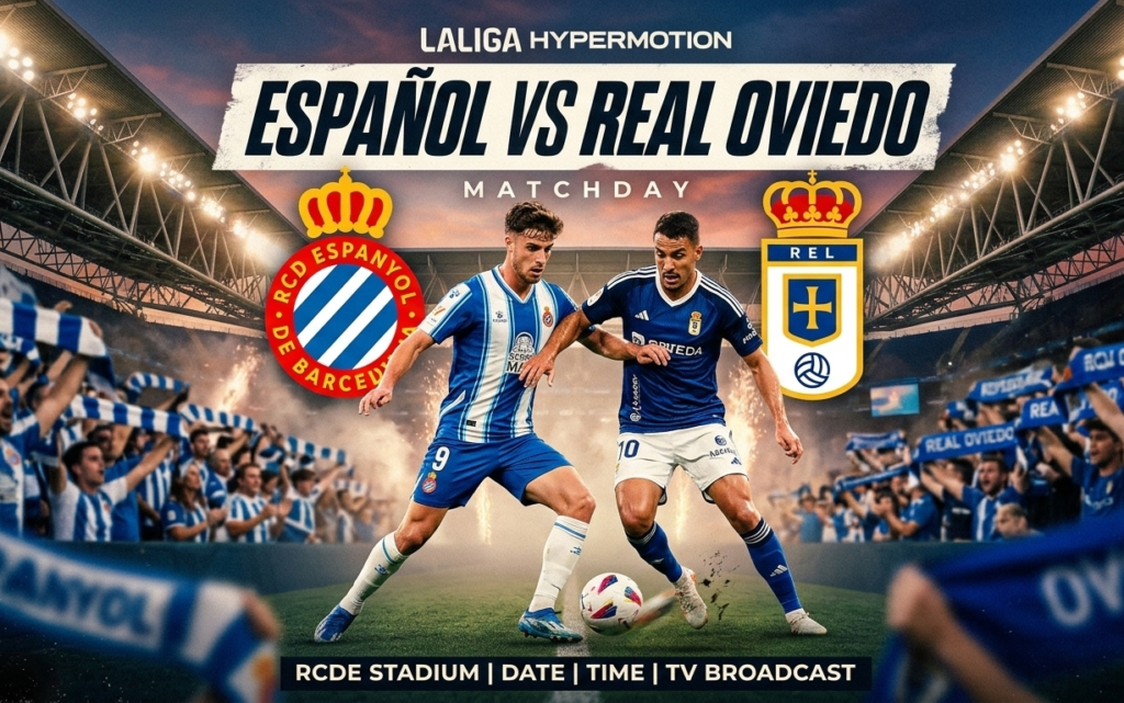 Espanyol vs Real Oviedo La Liga match preview showing both teams preparing for an important Spanish league game.