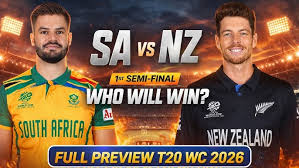 South Africa vs New Zealand T20 World Cup 2026 semi-final captains Aiden Markram and Mitchell Santner