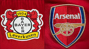Arsenal vs Bayer Leverkusen logos side by side for Champions League match preview