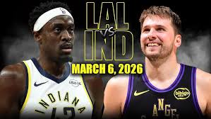 Indiana Pacers vs Los Angeles Lakers NBA game action featuring players competing during an exciting basketball matchup.
