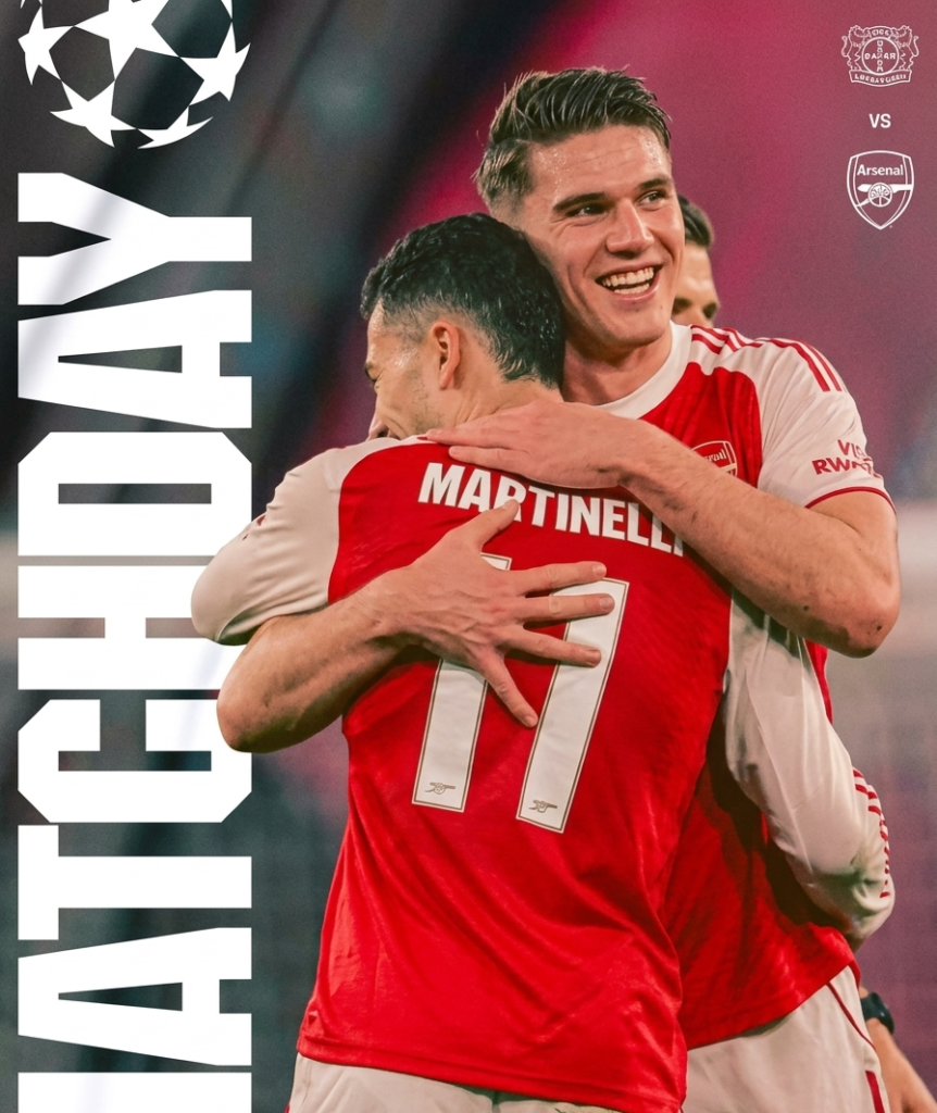 the image that is displayed to users if the image cannot be loaded. It's also used by search engines for indexing. For image_1.png, a suitable alt text would be "Arsenal player Martinell celebrates a goal against Bayer Leverkusen."