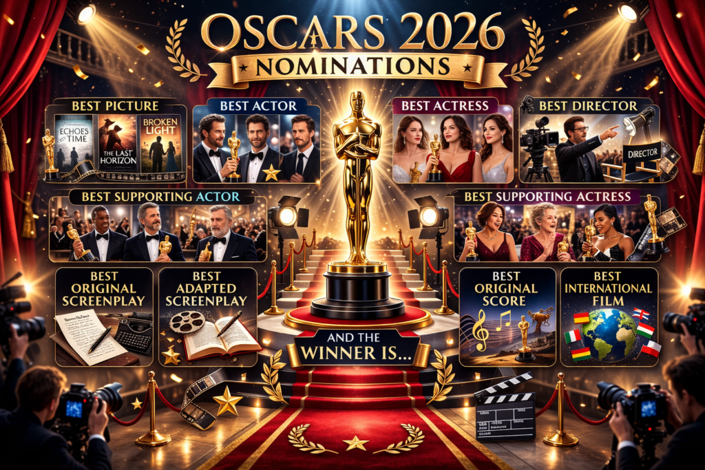 Oscars 2026 nominations poster