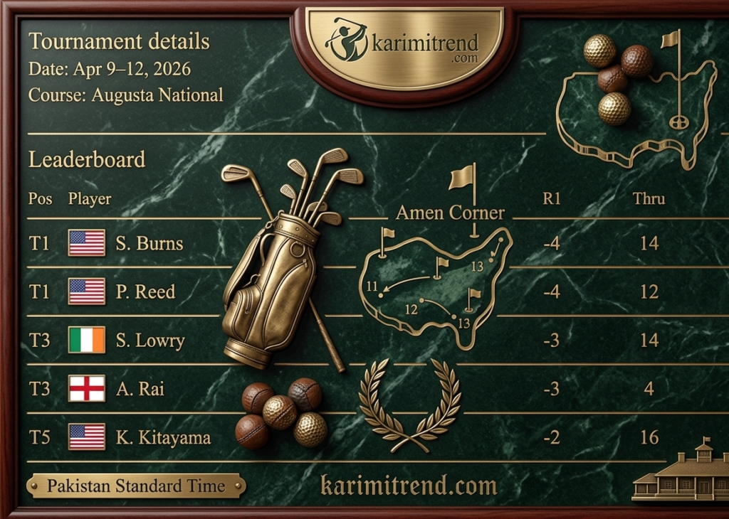 The Masters Tournament 2026  schedule 